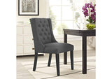EEI-2235-GRY Baronet Button Tufted Fabric Dining Chair By Modway