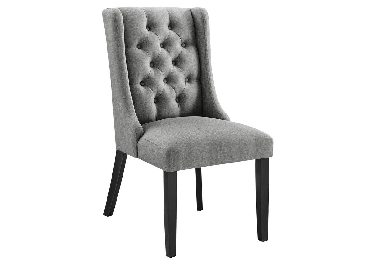 EEI-2235-LGR Baronet Button Tufted Fabric Dining Chair By Modway