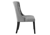 EEI-2235-LGR Baronet Button Tufted Fabric Dining Chair By Modway