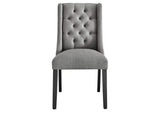 EEI-2235-LGR Baronet Button Tufted Fabric Dining Chair By Modway