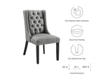 EEI-2235-LGR Baronet Button Tufted Fabric Dining Chair By Modway