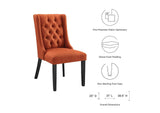 EEI-2235-ORA Baronet Button Tufted Fabric Dining Chair By Modway