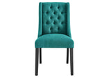 EEI-2235-TEA Baronet Button Tufted Fabric Dining Chair By Modway