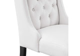 EEI-2235-WHI Baronet Button Tufted Fabric Dining Chair By Modway
