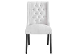 EEI-2235-WHI Baronet Button Tufted Fabric Dining Chair By Modway