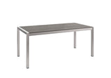 EEI-2251-SLV-GRY Shore Outdoor Patio Aluminum Dining Table By Modway