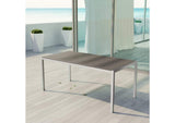 EEI-2251-SLV-GRY Shore Outdoor Patio Aluminum Dining Table By Modway