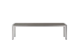 EEI-2252-SLV-GRY Shore Outdoor Patio Aluminum Bench By Modway