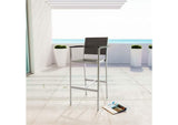 EEI-2254-SLV-GRY Shore Outdoor Patio Aluminum Bar Stool By Modway