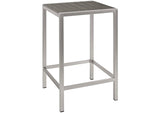 EEI-2256-SLV-GRY Shore Outdoor Patio Aluminum Bar Table By Modway
