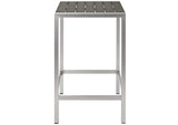 EEI-2256-SLV-GRY Shore Outdoor Patio Aluminum Bar Table By Modway