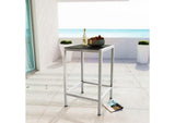 EEI-2256-SLV-GRY Shore Outdoor Patio Aluminum Bar Table By Modway