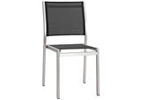 EEI-2259-SLV-BLK Shore Outdoor Patio Aluminum Side Chair By Modway
