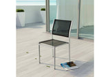 EEI-2259-SLV-BLK Shore Outdoor Patio Aluminum Side Chair By Modway