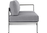 EEI-2262-SLV-GRY Shore Right-Arm Corner Sectional Outdoor Patio Aluminum Loveseat By Modway