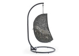 EEI-2273-GRY-BEI Hide Outdoor Patio Swing Chair With Stand By Modway