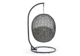 EEI-2273-GRY-BEI Hide Outdoor Patio Swing Chair With Stand By Modway