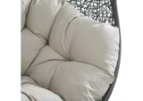 EEI-2273-GRY-BEI Hide Outdoor Patio Swing Chair With Stand By Modway