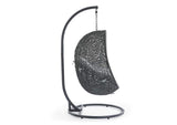 EEI-2273-GRY-GRY Hide Outdoor Patio Swing Chair With Stand By Modway