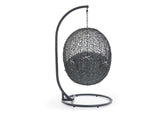 EEI-2273-GRY-GRY Hide Outdoor Patio Swing Chair With Stand By Modway