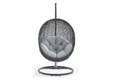 EEI-2273-GRY-GRY Hide Outdoor Patio Swing Chair With Stand By Modway