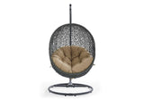 EEI-2273-GRY-MOC Hide Outdoor Patio Swing Chair With Stand By Modway