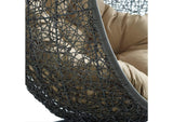 EEI-2273-GRY-MOC Hide Outdoor Patio Swing Chair With Stand By Modway