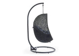 EEI-2273-GRY-NAV Hide Outdoor Patio Swing Chair With Stand By Modway