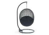 EEI-2273-GRY-NAV Hide Outdoor Patio Swing Chair With Stand By Modway