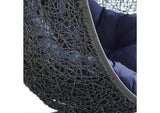 EEI-2273-GRY-NAV Hide Outdoor Patio Swing Chair With Stand By Modway