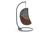EEI-2273-GRY-ORA Hide Outdoor Patio Swing Chair With Stand By Modway