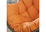 EEI-2273-GRY-ORA Hide Outdoor Patio Swing Chair With Stand By Modway