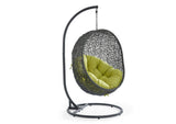 EEI-2273-GRY-PER Hide Outdoor Patio Swing Chair With Stand By Modway