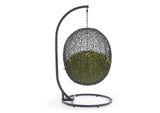EEI-2273-GRY-PER Hide Outdoor Patio Swing Chair With Stand By Modway