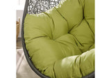 EEI-2273-GRY-PER Hide Outdoor Patio Swing Chair With Stand By Modway