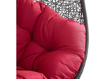 EEI-2273-GRY-RED Hide Outdoor Patio Swing Chair With Stand By Modway