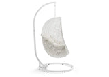 EEI-2273-WHI-BEI Hide Outdoor Patio Swing Chair With Stand By Modway