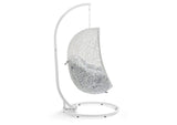 EEI-2273-WHI-GRY Hide Outdoor Patio Swing Chair With Stand By Modway
