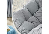 EEI-2273-WHI-GRY Hide Outdoor Patio Swing Chair With Stand By Modway