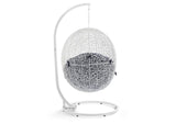 EEI-2273-WHI-NAV Hide Outdoor Patio Swing Chair With Stand By Modway