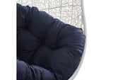 EEI-2273-WHI-NAV Hide Outdoor Patio Swing Chair With Stand By Modway