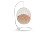 EEI-2273-WHI-ORA Hide Outdoor Patio Swing Chair With Stand By Modway