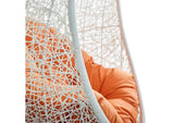 EEI-2273-WHI-ORA Hide Outdoor Patio Swing Chair With Stand By Modway