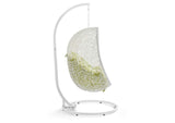 EEI-2273-WHI-PER Hide Outdoor Patio Swing Chair With Stand By Modway