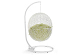 EEI-2273-WHI-PER Hide Outdoor Patio Swing Chair With Stand By Modway