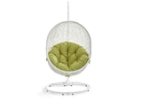 EEI-2273-WHI-PER Hide Outdoor Patio Swing Chair With Stand By Modway