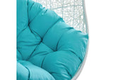 EEI-2273-WHI-TRQ Hide Outdoor Patio Swing Chair With Stand By Modway