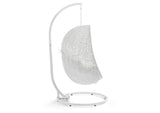 EEI-2273-WHI-WHI Hide Outdoor Patio Swing Chair With Stand By Modway