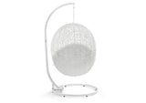 EEI-2273-WHI-WHI Hide Outdoor Patio Swing Chair With Stand By Modway