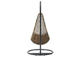 EEI-2276-BLK-MOC-SET Abate Wicker Rattan Outdoor Patio Swing Chair By Modway